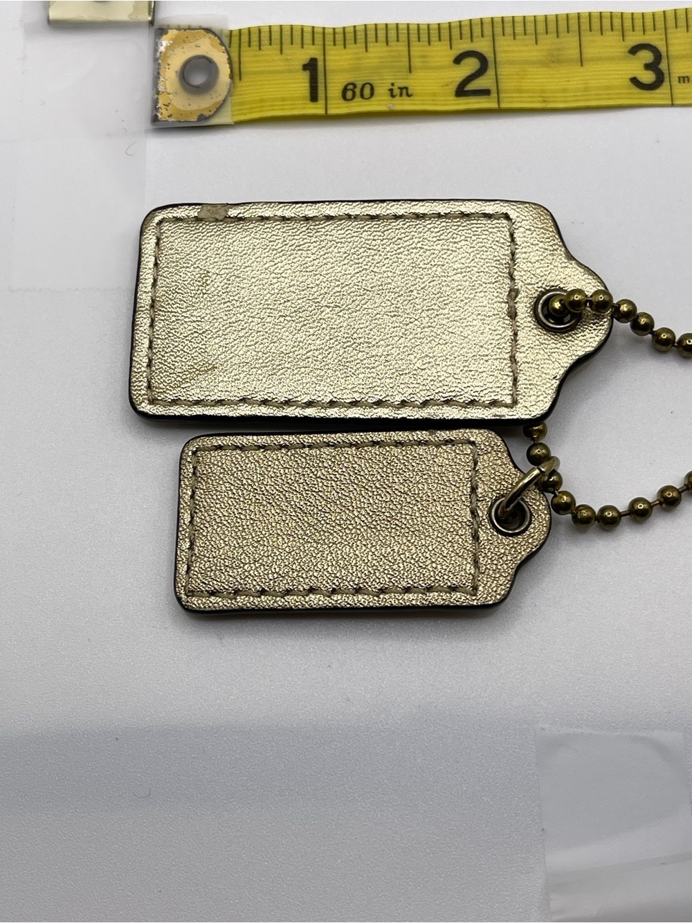 Coach Poppy Metallic Gold Double Hang Tag - Picture 3 of 3